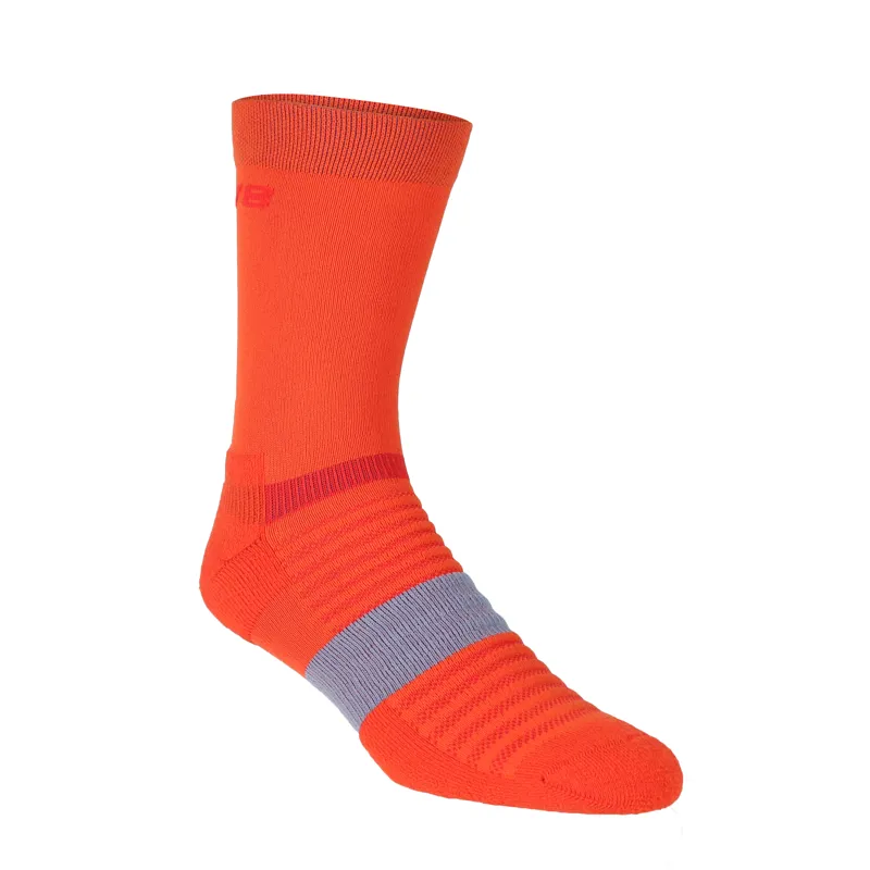 Active High Sock Fiery Red Blue Grey-1