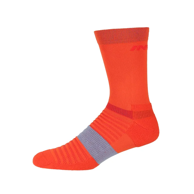Active High Sock Fiery Red Blue Grey-3