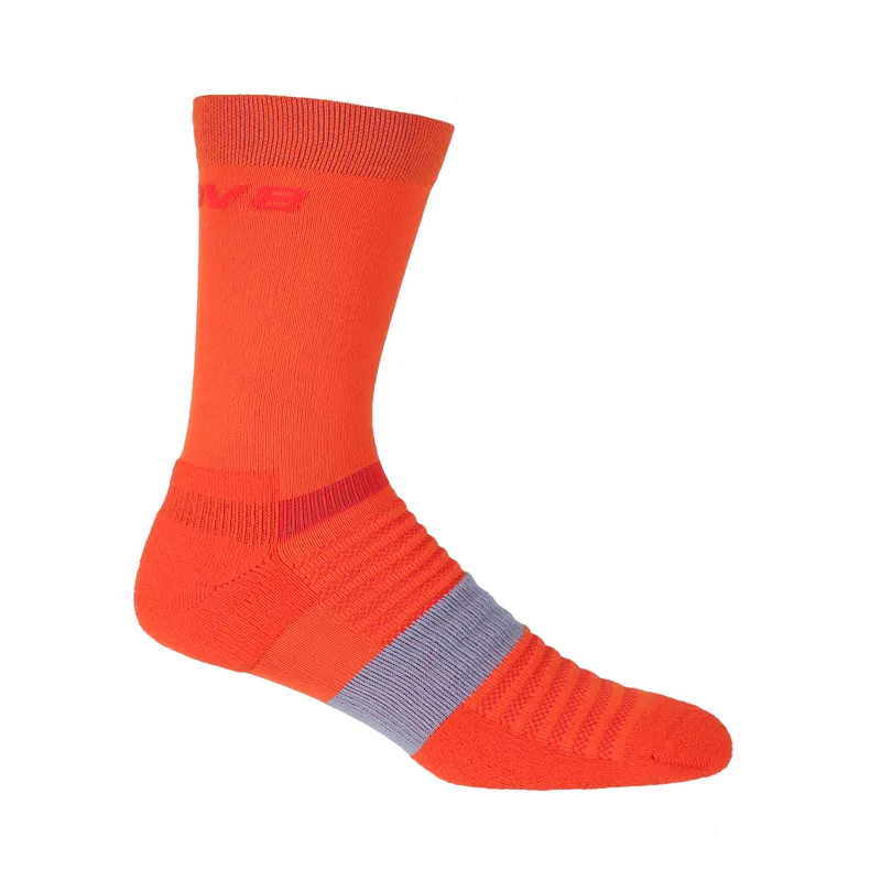 Active High Sock Fiery Red Blue Grey-4