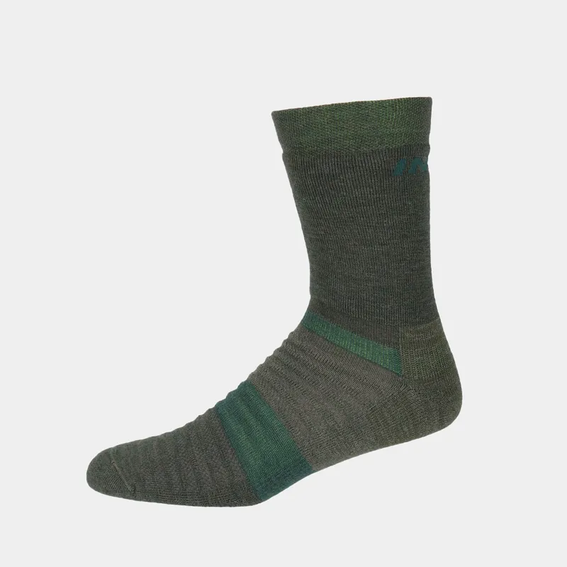 Merino High Sock Dark Green Melange