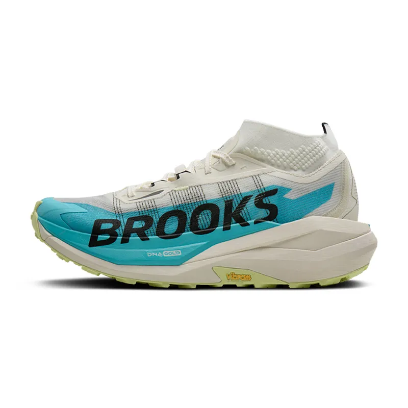 Brooks Cascadia Elite Unisex Trail Running Shoes - Star White Bluefish Black-2