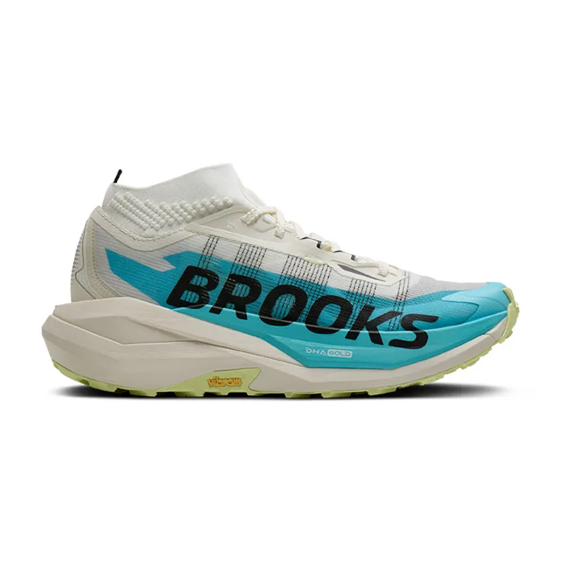 Brooks Cascadia Elite Unisex Trail Running Shoes - Star White Bluefish Black
