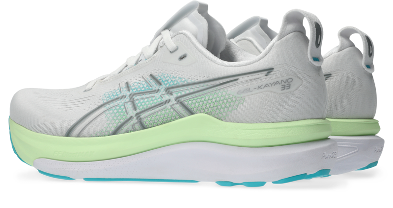 ASICS Gel-Kayano 33 Men's Supportive Running Shoes - White Energy Aqua-2