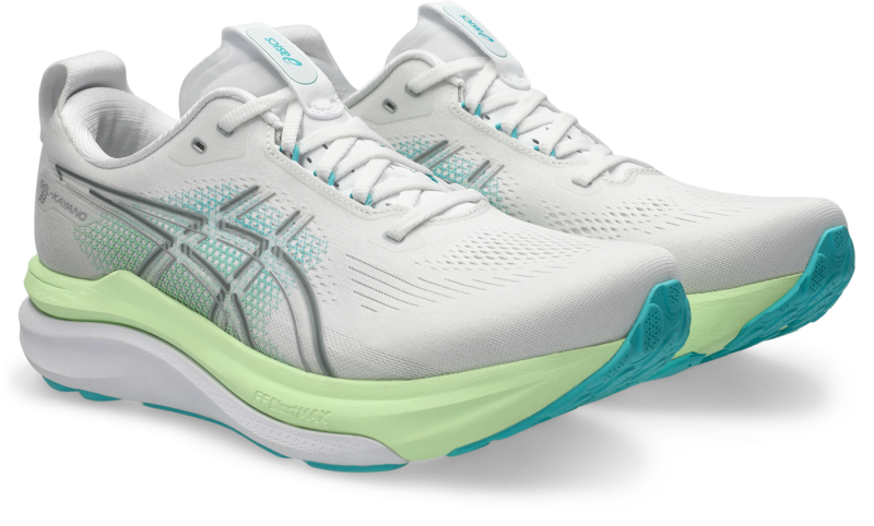 ASICS Gel-Kayano 33 Men's Supportive Running Shoes - White Energy Aqua-1