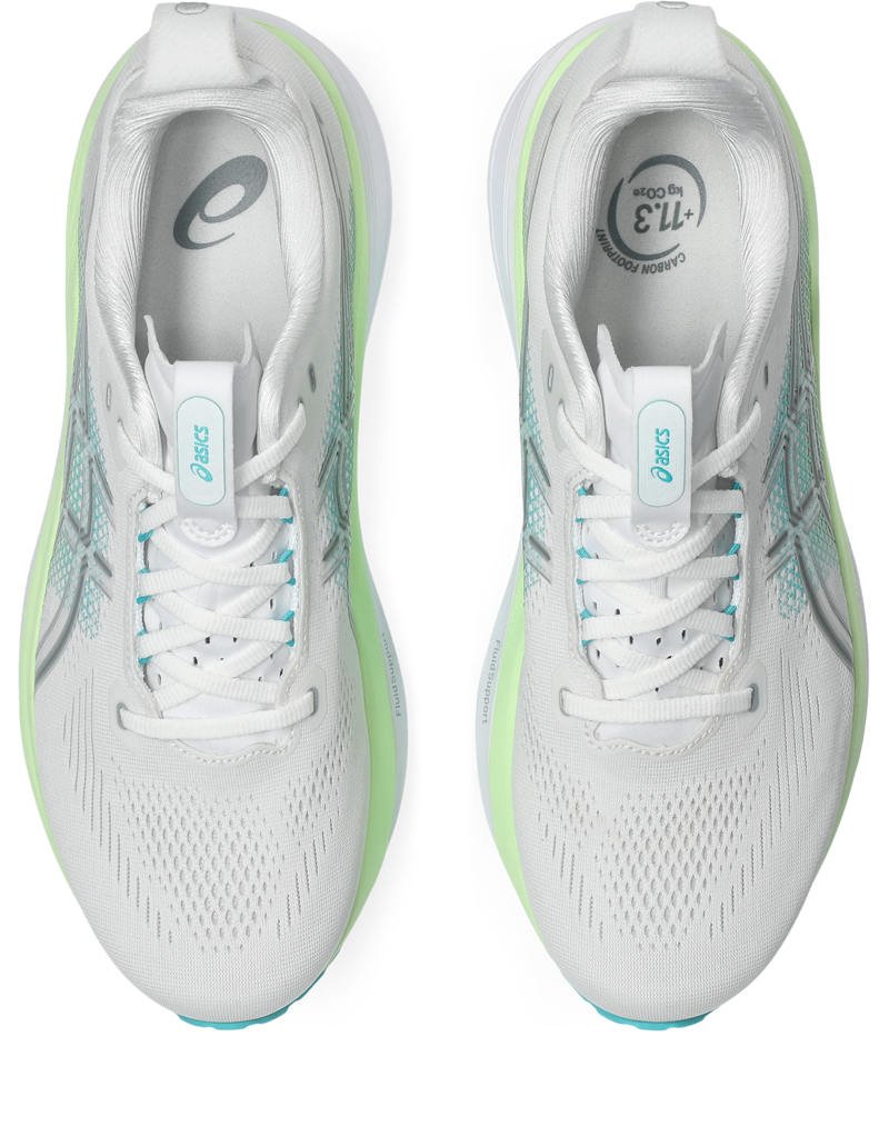ASICS Gel-Kayano 33 Men's Supportive Running Shoes - White Energy Aqua-6