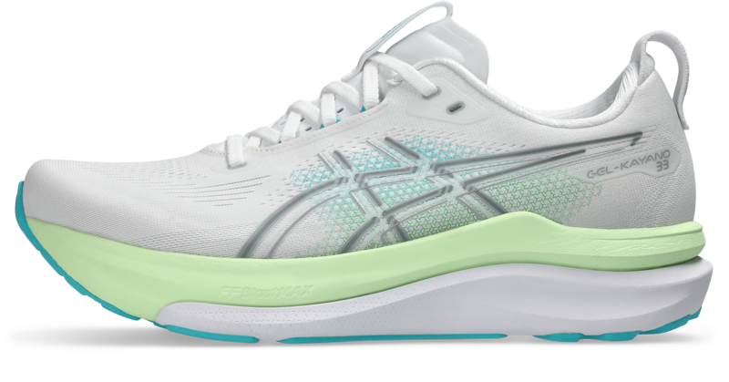 ASICS Gel-Kayano 33 Men's Supportive Running Shoes - White Energy Aqua-4