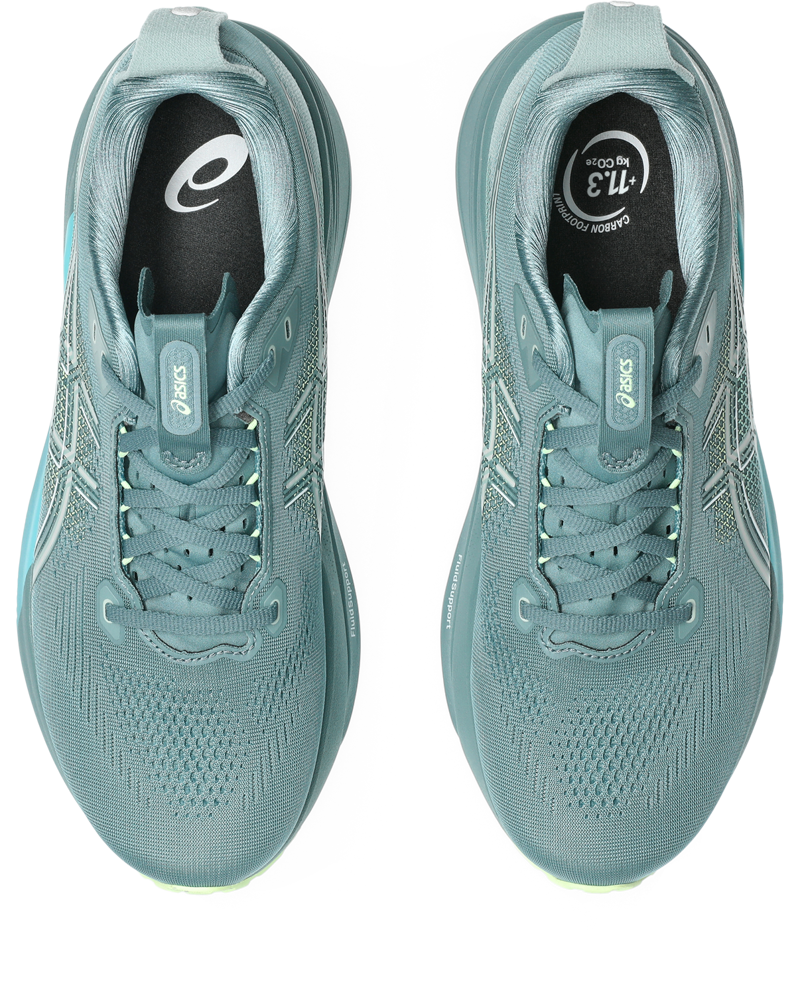 ASICS Gel-Kayano 33 Men's Supportive Running Shoes - Foggy Teal Illuminate Yellow-6