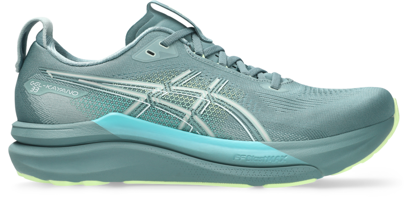 ASICS Gel-Kayano 33 Men's Supportive Running Shoes - Foggy Teal Illuminate Yellow