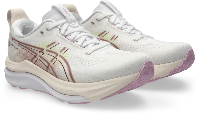 ASICS Gel-Kayano 33 Women's Supportive Running Shoes - White Hazy Lilac -1