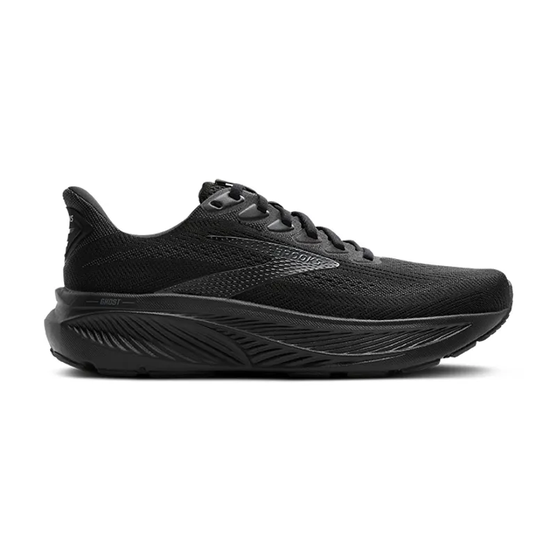 Brooks Ghost 17 X-WIDE 4E Men's Running Shoes - Black Black Ebony