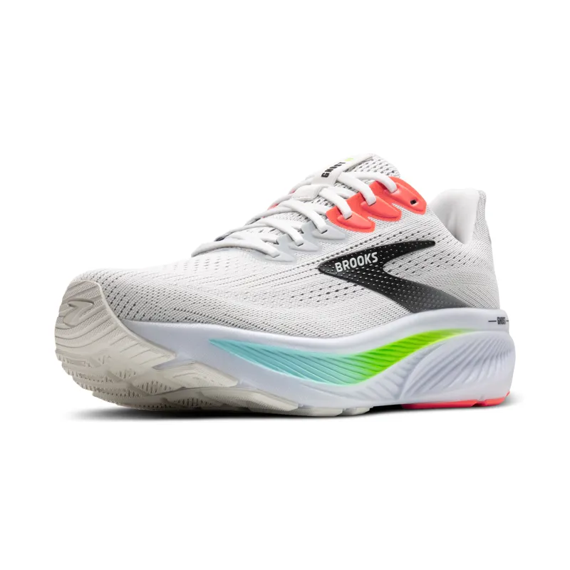 Brooks Ghost 17 Men's Running Shoes - White Pink Clay Gecko-3