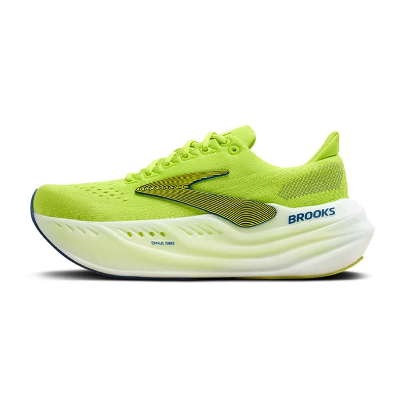 Brooks Glycerin Max Men's Neutral Cushioned Running Shoes Lime Navy Peony White-2