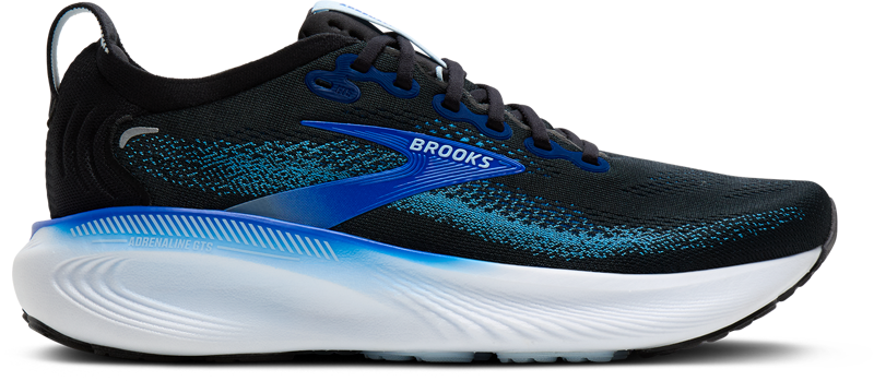 Brooks Adrenaline GTS 25 Men's Supportive Running Shoes - Black Blue Nantucket Breeze