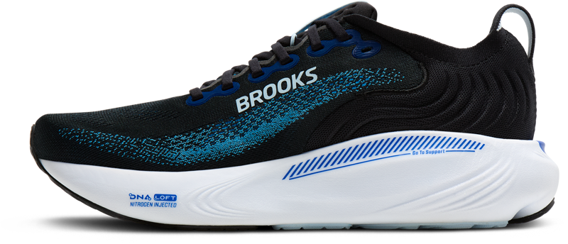Brooks Adrenaline GTS 25 Men's Supportive Running Shoes - Black Blue Nantucket Breeze-4