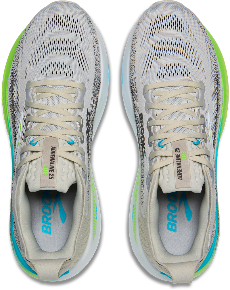 Brooks Adrenaline GTS 25 Men's Supportive Running Shoes - Oyster Green Gecko Blue-4