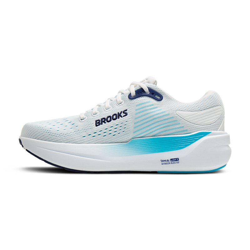 Brooks Ghost Max 3 Men's Running Shoes - Bright White Beacon Blue Teal-3