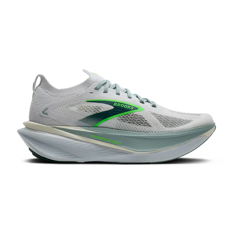 Brooks Hyperion Max 3 Men's Tempo Running Shoes - White Gray Mist Green