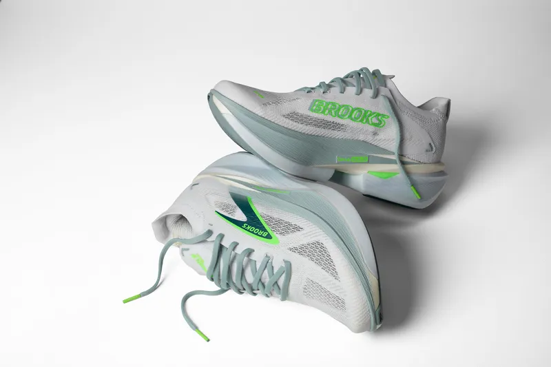 Brooks Hyperion Max 3 Men's Tempo Running Shoes - White Gray Mist Green-8