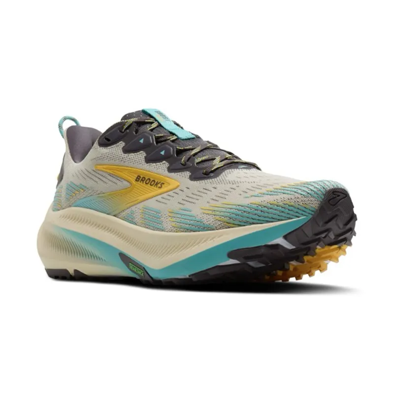 Brooks Ghost Trail Men's Running Shoes Bleached Sand Rabbit Bluefish-1
