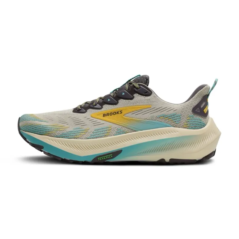 Brooks Ghost Trail Men's Running Shoes Bleached Sand Rabbit Bluefish-2