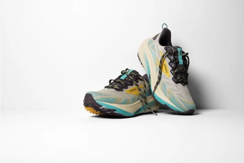 Brooks Ghost Trail Men's Running Shoes Bleached Sand Rabbit Bluefish-7