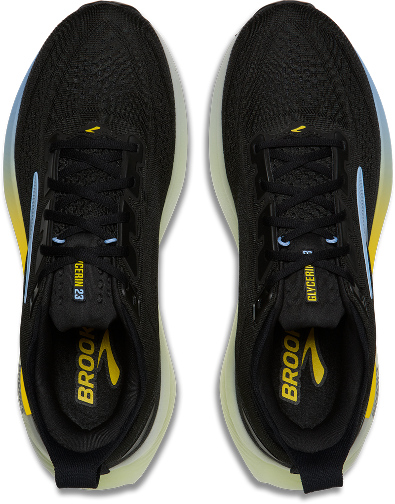 Brooks Glycerin 23 Men's Running Shoes - Black Cyber Yellow Nightlife-6