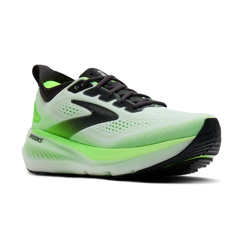 Brooks Glycerin 23 Men's Running Shoes - White Phantom Green Gecko-1