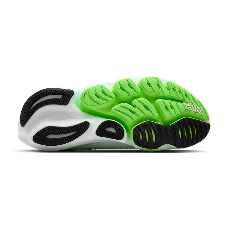Brooks Glycerin Flex Men's Running Shoes - White Green Gecko Phantom-6