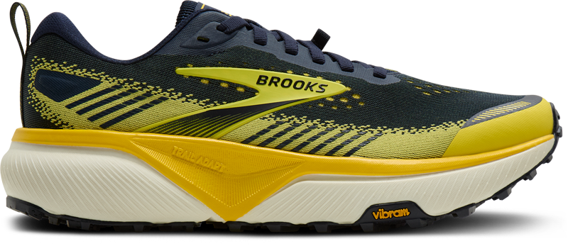 Brooks Cascadia 20 Men's Trail Running Shoes - Navy Cyber Yellow Grey