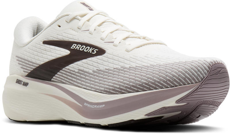 Brooks Ghost Amp Men's Running Shoes - Coconut Purple Dove Raisin-2