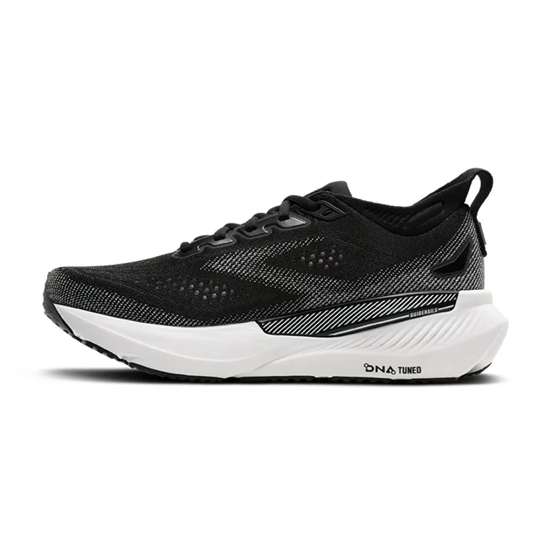 Brooks Glycerin GTS 23 WIDE 2E Men's Supportive Running Shoes - Black Grey White-2