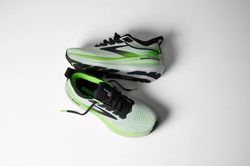 Brooks Glycerin GTS 23 Men's Supportive Running Shoes - White Phantom Green Gecko-8