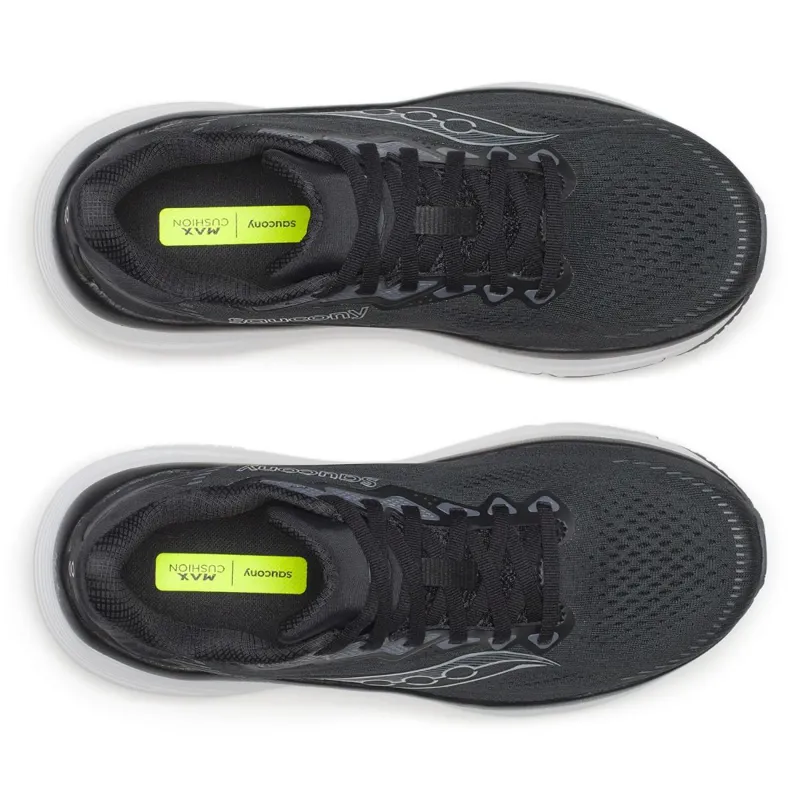 Saucony Guide 19 WIDE Women's Supportive Running Shoes - Black Silver-5