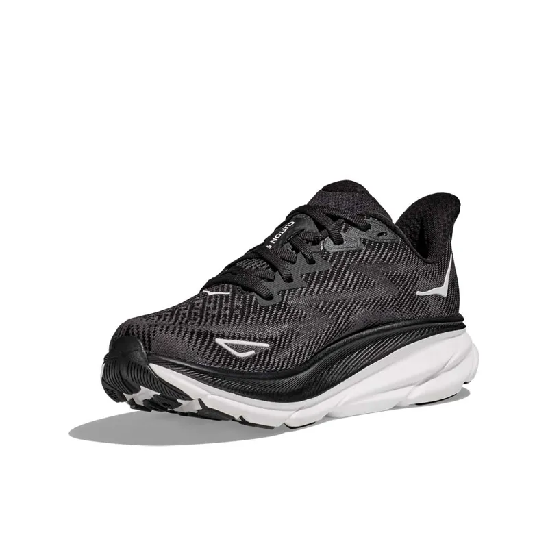 Clifton 9 WIDE D Black White Women's-2