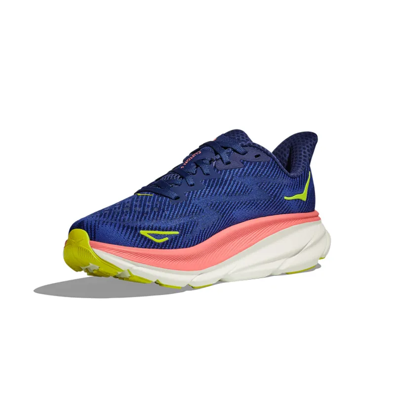 Clifton 9 WIDE D Evening Sky Coral Women's-2