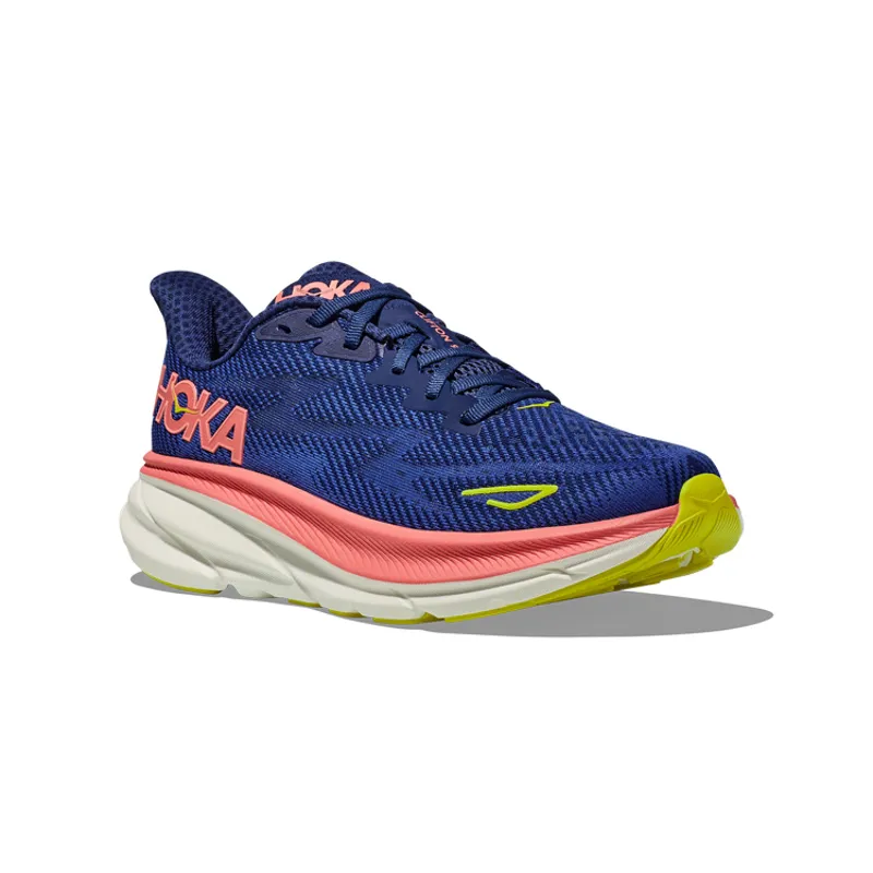 Clifton 9 WIDE D Evening Sky Coral Women's-5