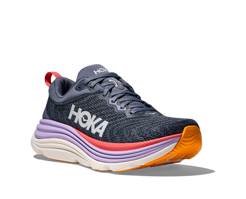 Hoka Gaviota 5 Women's Supportive Running Shoes Anchor Grapefruit-1