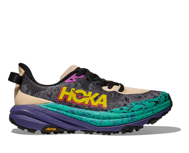Hoka Speedgoat 6 Mens Trail Running Shoes Oatmeal Mountain Iris