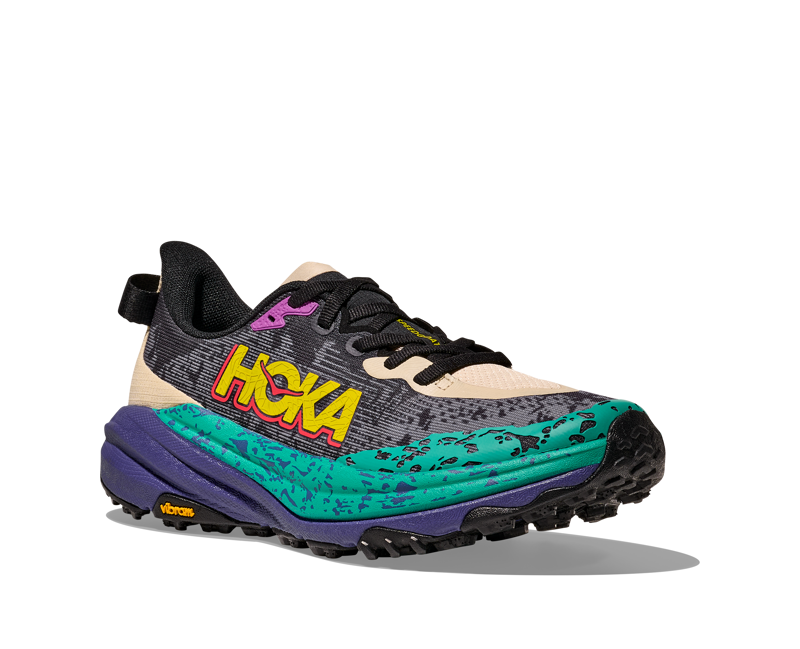 Hoka Speedgoat 6 Mens Trail Running Shoes Oatmeal Mountain Iris-1