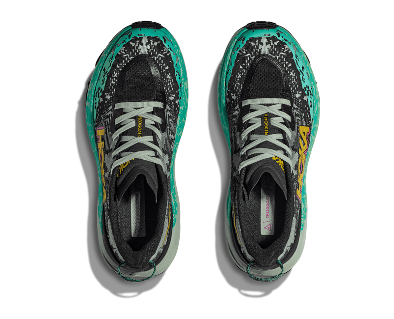 Hoka Speedgoat 6 Womens Trail Running Shoes Black Aloe Vera-1