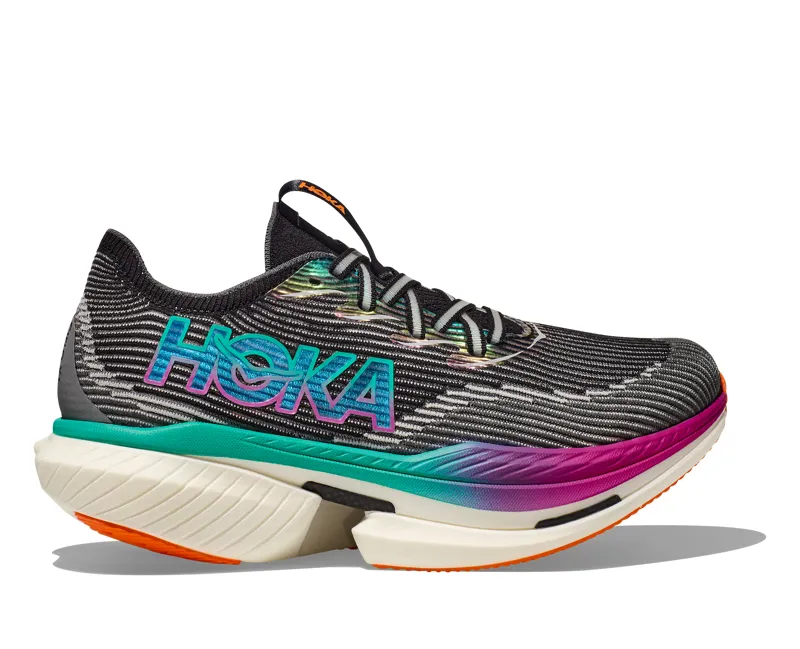 Hoka Cielo X1 Unisex Race Day Shoe Black Electric Aqua