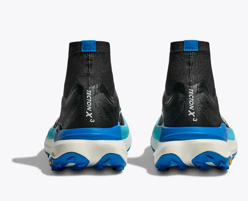 Hoka Tecton X 3 Men's Trail Running Shoes - Black Hoka Blue-3