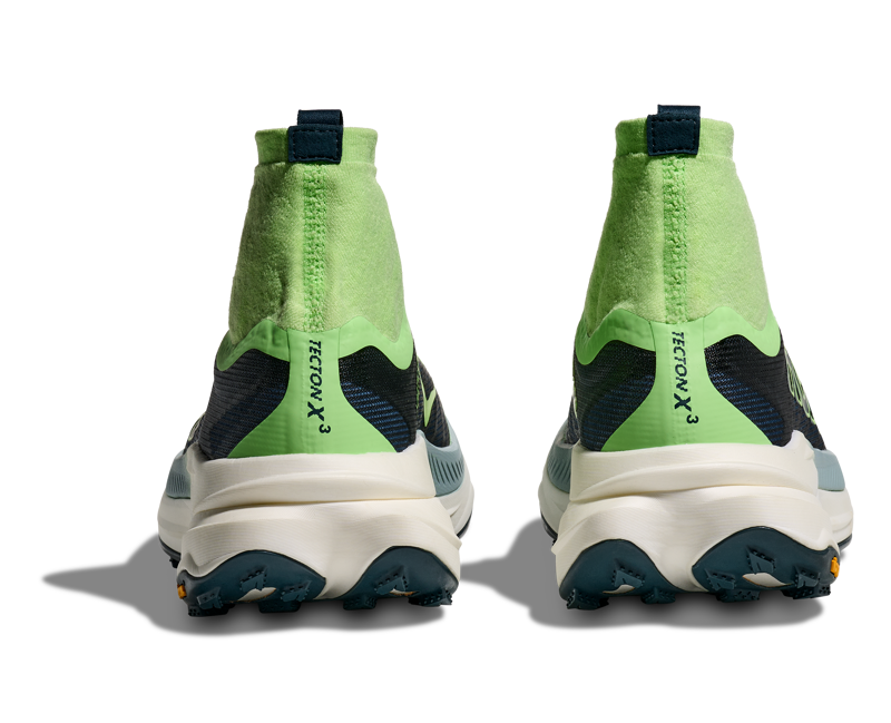 Hoka Tecton X 3 Men's Trail Running Shoes - Tart Apple Blue Twilight-5