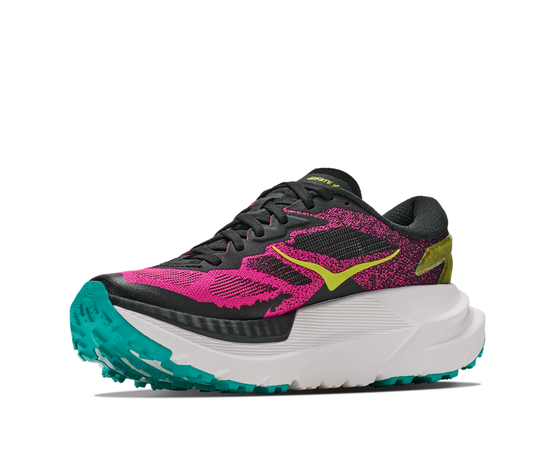 HOKA Mafate X Women's Trail Running Shoes - Black Neon Dragonfruit-3
