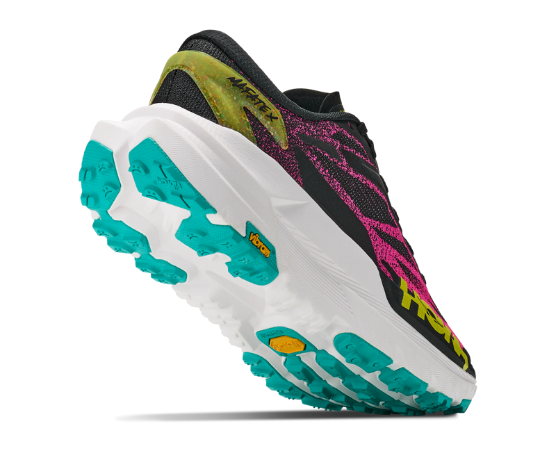HOKA Mafate X Women's Trail Running Shoes - Black Neon Dragonfruit-7