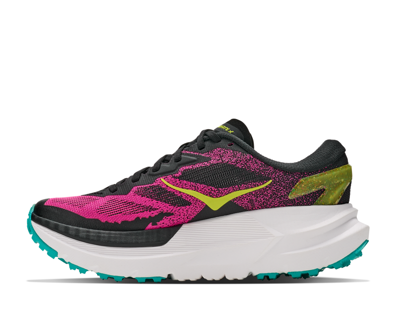 HOKA Mafate X Women's Trail Running Shoes - Black Neon Dragonfruit-2