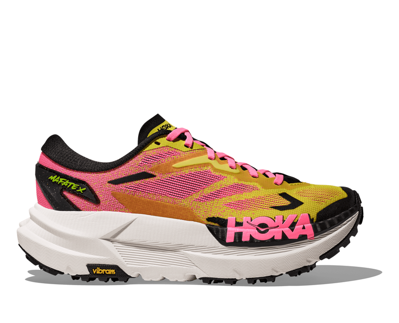 Hoka Mafate X Women's Trail Running Shoes Neon Hoka Citrus Neon Rose