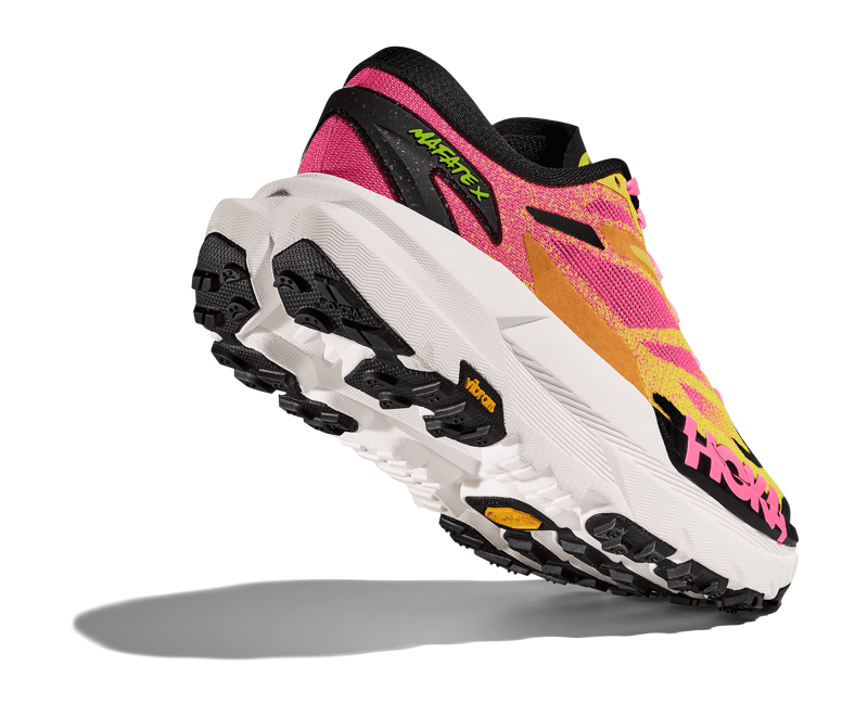 Hoka Mafate X Women's Trail Running Shoes Neon Hoka Citrus Neon Rose-4
