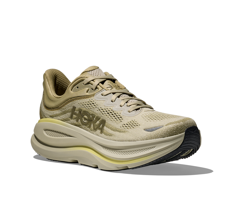 Hoka Bondi 9 Men's Everyday Running Shoe Grassland Oyster Mushroom-2