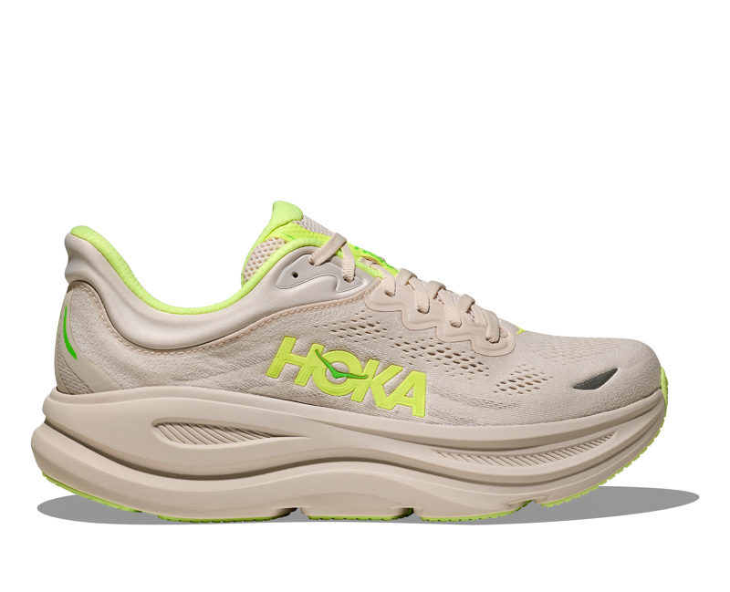 Hoka Bondi 9 Men's Running Shoes - Grout Neon Yuzu